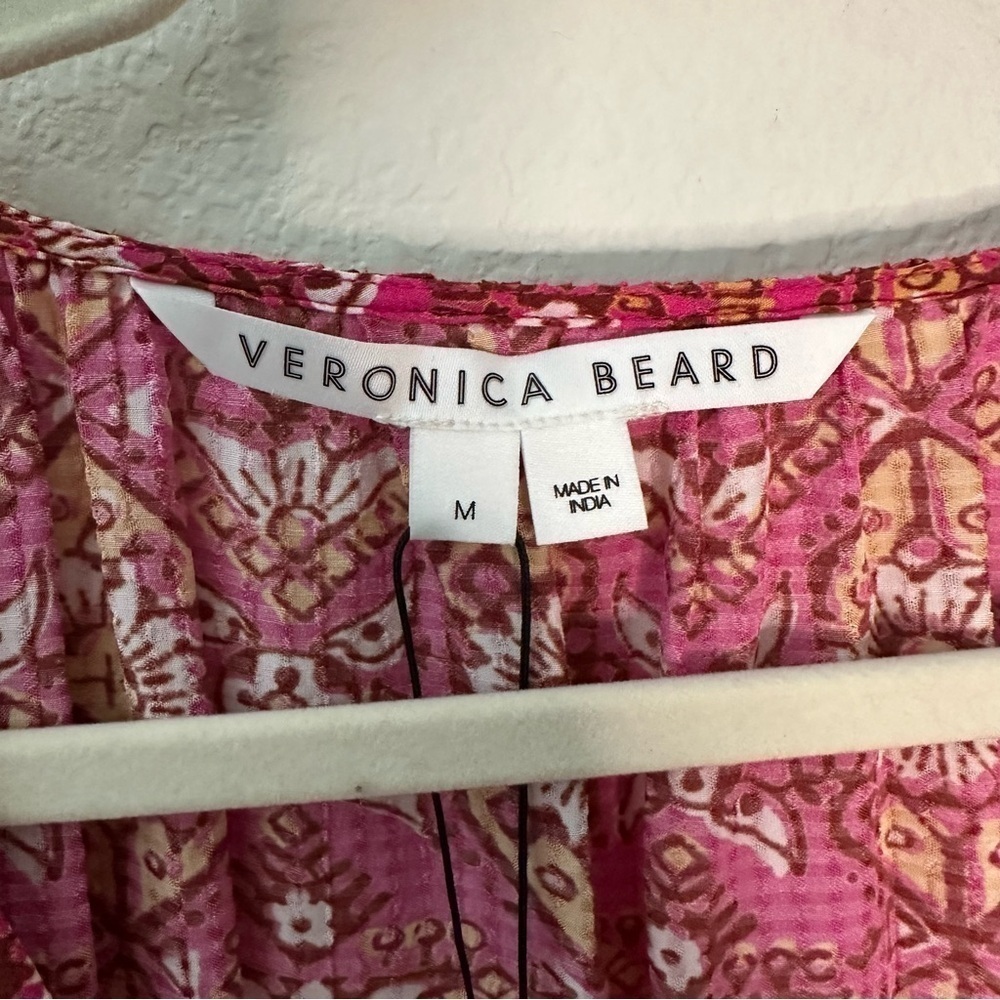 NWT Veronica Beard Arjuna Dress- Fuschia SZ M - Picture 8 of 8